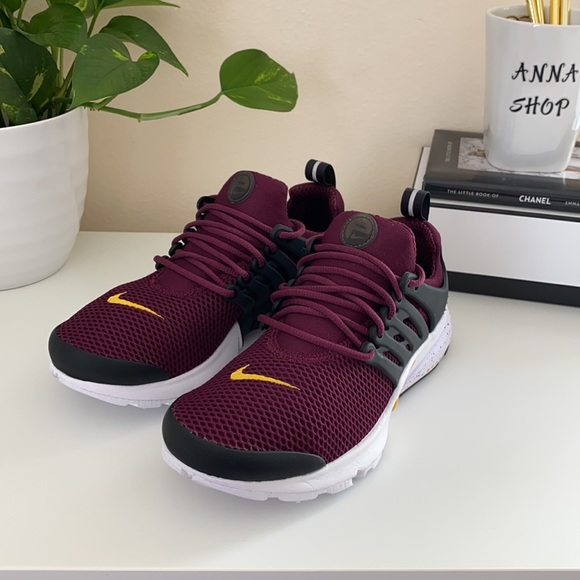 New burgundy Nike air presto custom running shoes - Picture 3 of 8